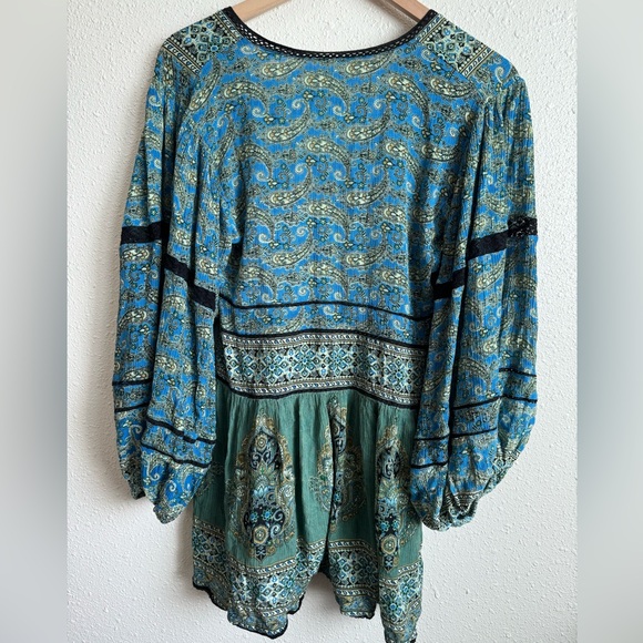 Free People Luna Floral Paisley Tunic Dress Shirt Size Small - Picture 5 of 7